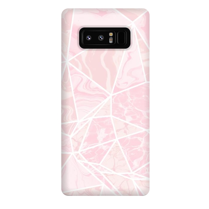 Galaxy Note 8 StrongFit Pastel candy pink marble by Oana 