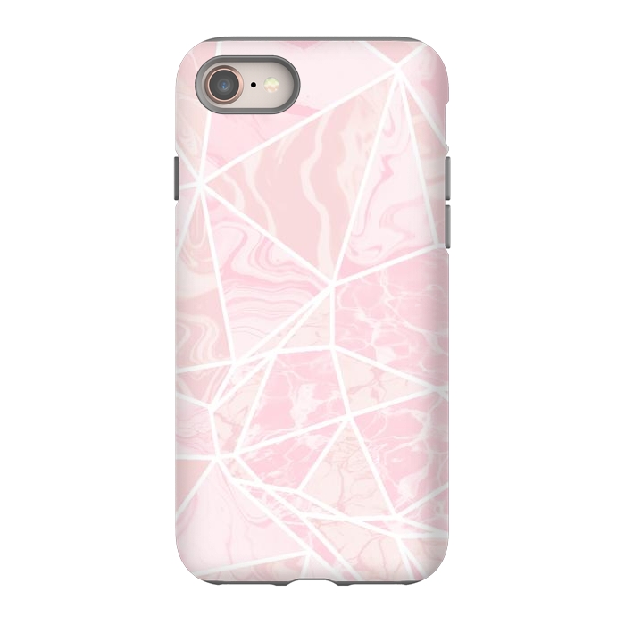 iPhone 8 StrongFit Pastel candy pink marble by Oana 
