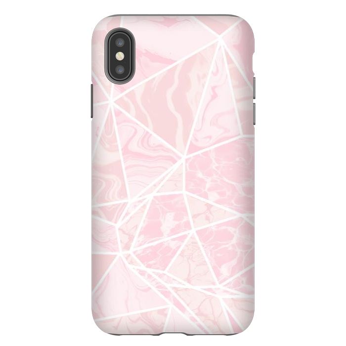 iPhone Xs Max StrongFit Pastel candy pink marble by Oana 