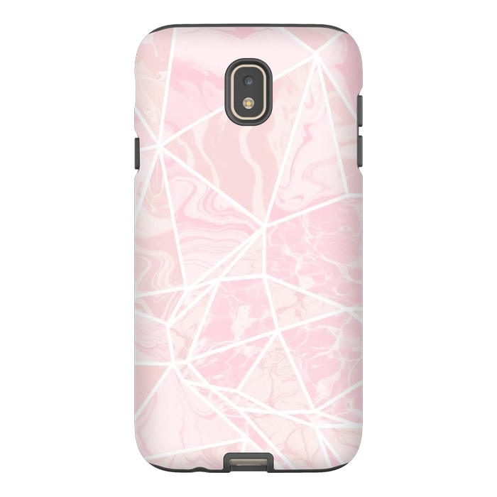 Galaxy J7 StrongFit Pastel candy pink marble by Oana 