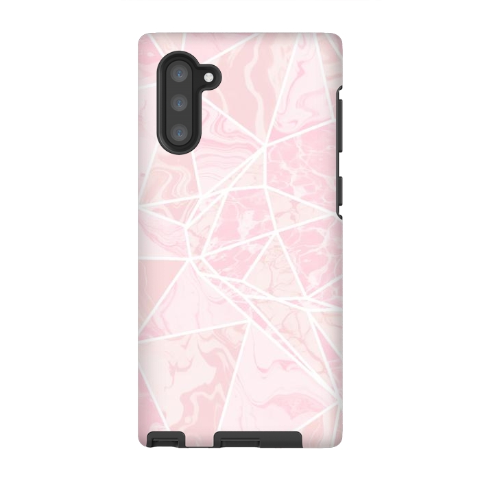 Galaxy Note 10 StrongFit Pastel candy pink marble by Oana 