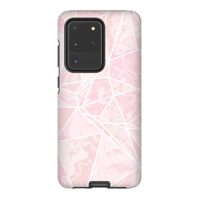 Galaxy S20 Ultra StrongFit Pastel candy pink marble by Oana 