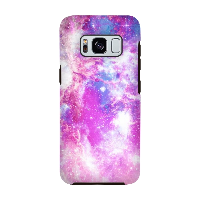 Galaxy S8 StrongFit Pink blue starry galaxy by Oana 