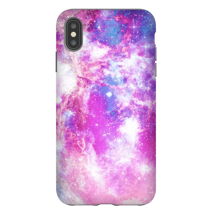 iPhone Xs Max StrongFit Pink blue starry galaxy by Oana 