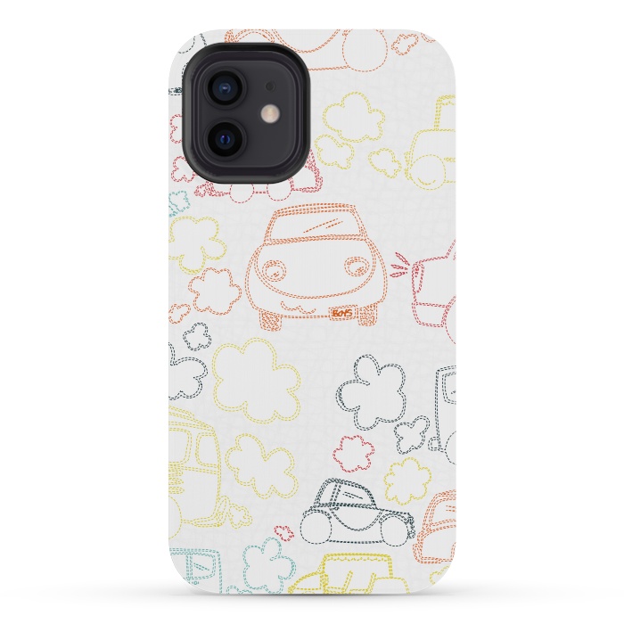 iPhone 12 mini StrongFit Stitched Cars by MaJoBV