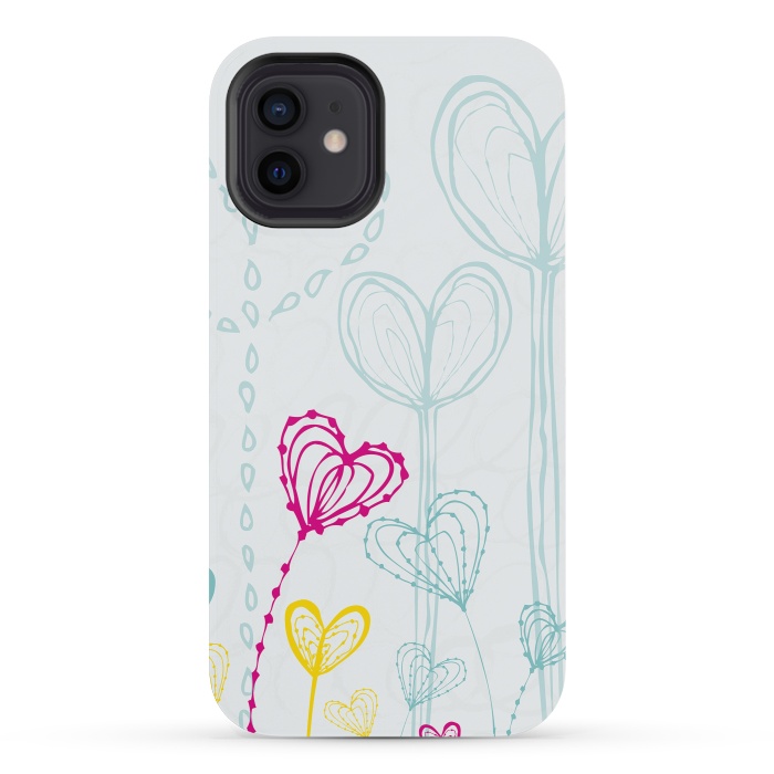 iPhone 12 mini StrongFit Love Garden  White by MaJoBV