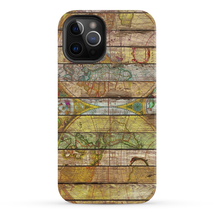 iPhone 12 Pro StrongFit AROUND THE WORLD IN THIRTEEN MAPS by Diego Tirigall