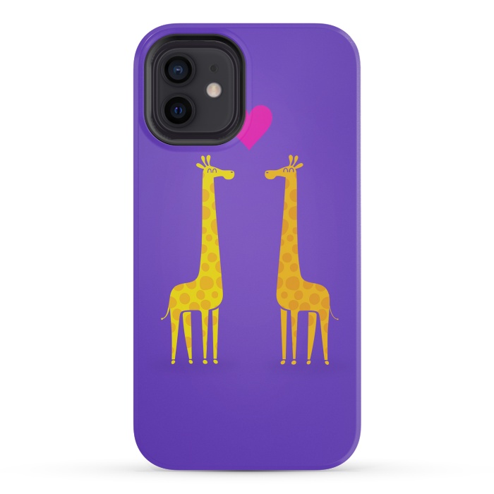iPhone 12 mini StrongFit Couple in Love Purple by Philipp Rietz