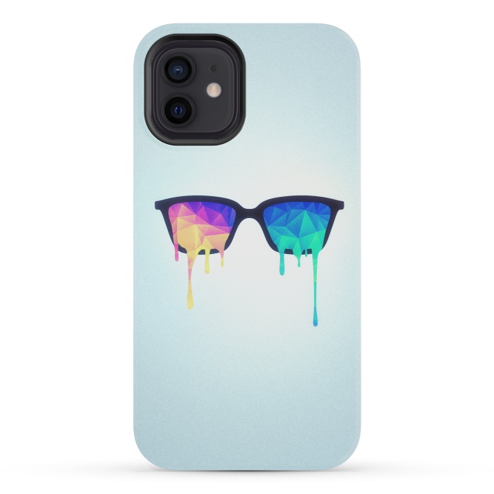 iPhone 12 mini StrongFit Psychedelic Nerd Glasses with Melting lsdtrippy by Philipp Rietz