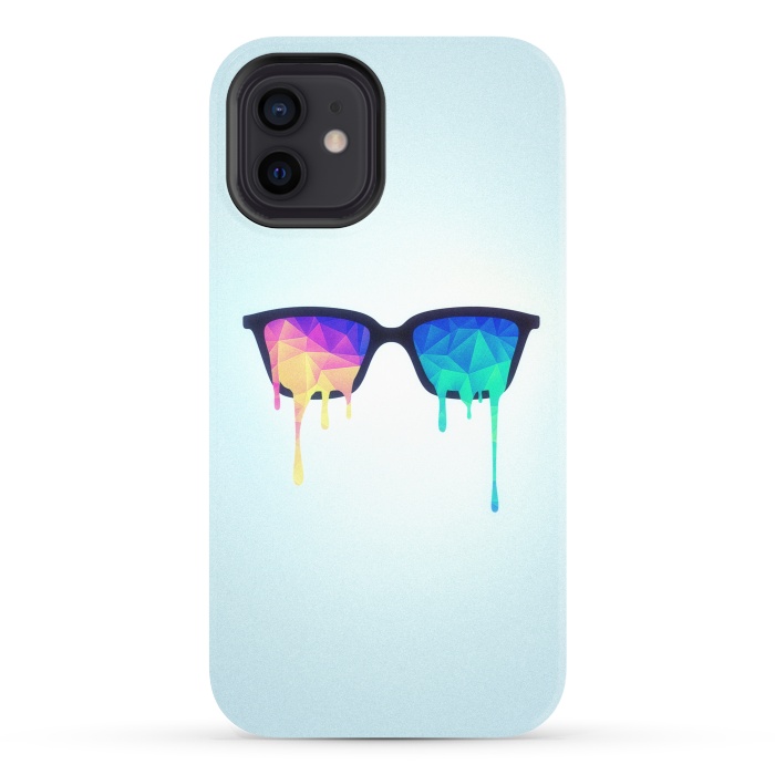 iPhone 12 StrongFit Psychedelic Nerd Glasses with Melting lsdtrippy by Philipp Rietz