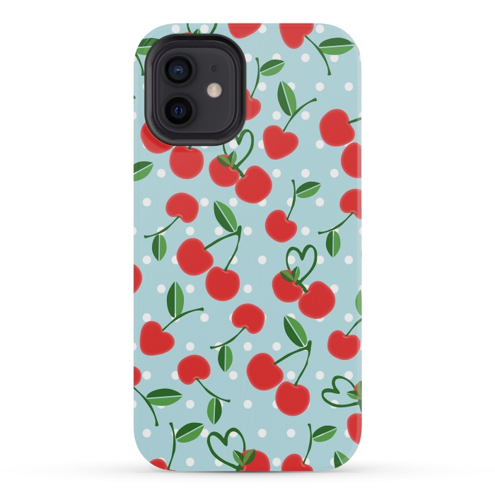 iPhone 12 mini StrongFit Cherries by Leska Hamaty