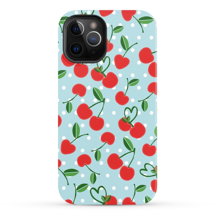 iPhone 12 Pro StrongFit Cherries by Leska Hamaty