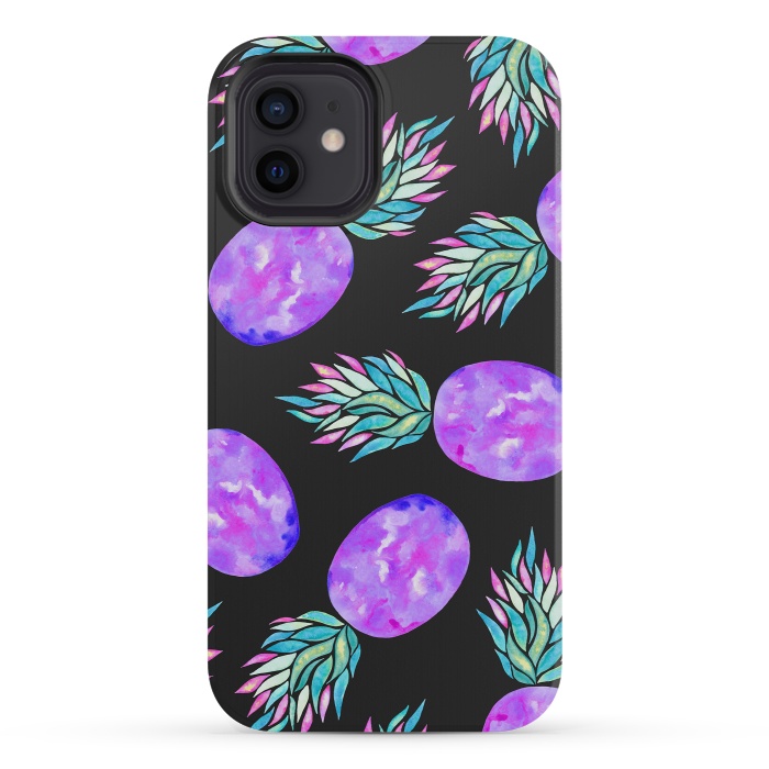 iPhone 12 mini StrongFit Pineapple a la mode by Amaya Brydon