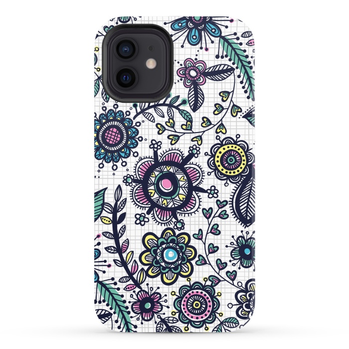 iPhone 12 StrongFit linea floral by Laura Grant