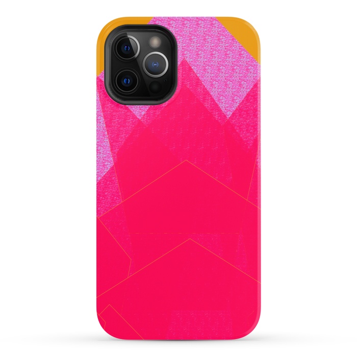 iPhone 12 Pro StrongFit Sunset Mountain fuschia by ANoelleJay