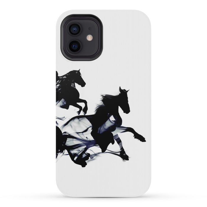 iPhone 12 mini StrongFit Black Horses by Róbert Farkas