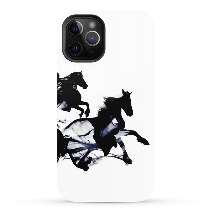 iPhone 12 Pro StrongFit Black Horses by Róbert Farkas