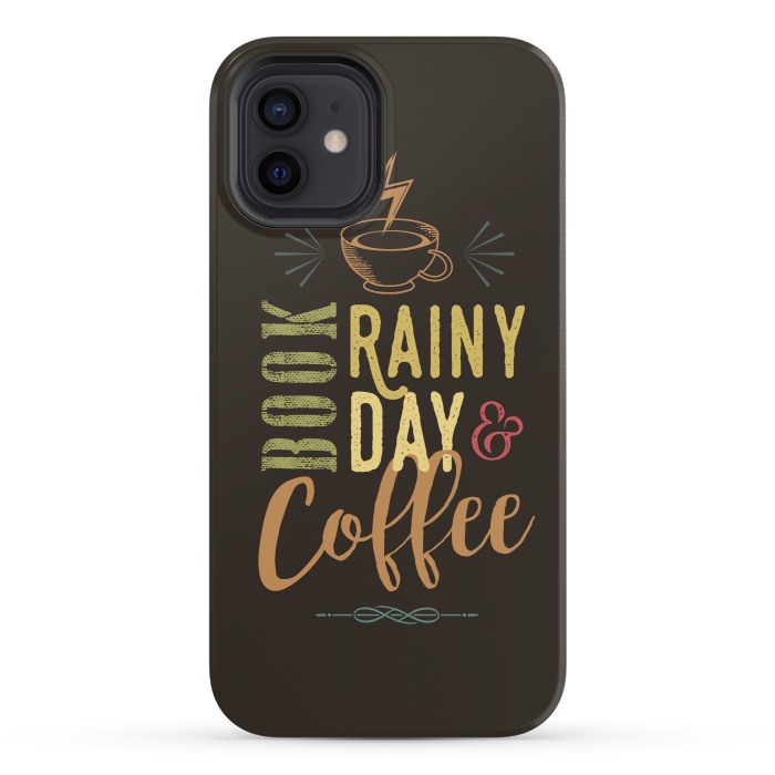 iPhone 12 StrongFit Book, Rainy Day & Coffee (a master blend) by Dellán