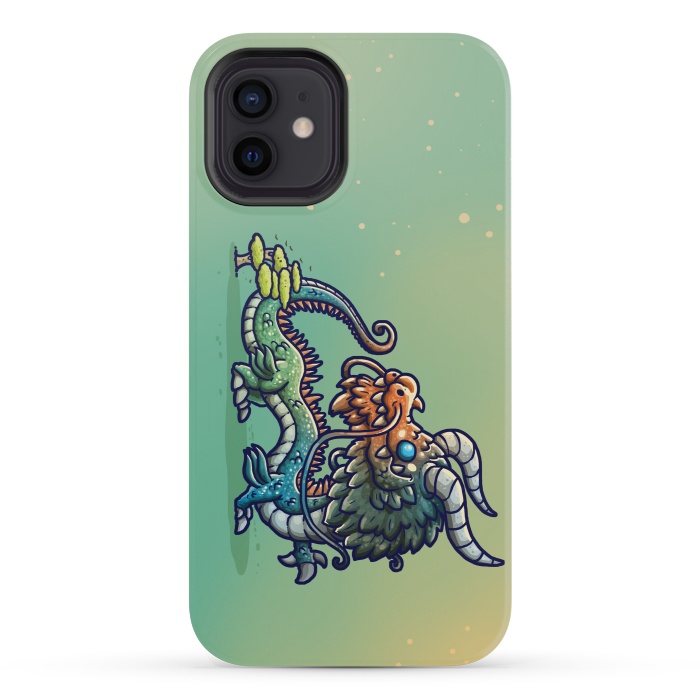 iPhone 12 mini StrongFit Cute Chinese Dragon by Q-Artwork