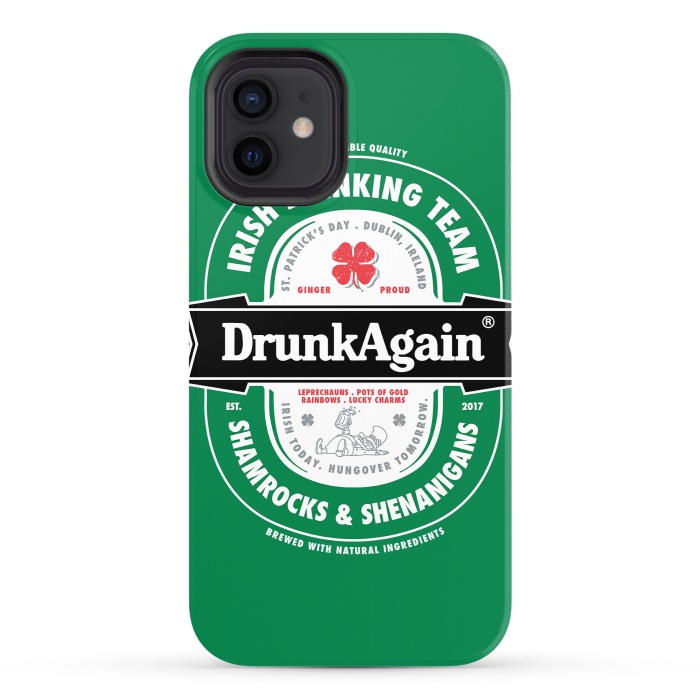 iPhone 12 StrongFit DrunkAgain Beer Label by Vó Maria