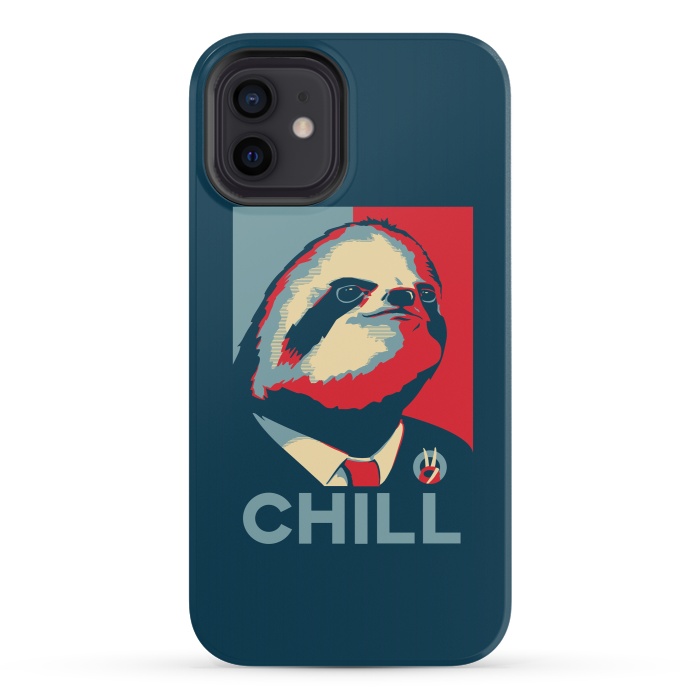 iPhone 12 mini StrongFit Sloth For President by Grant Stephen Shepley