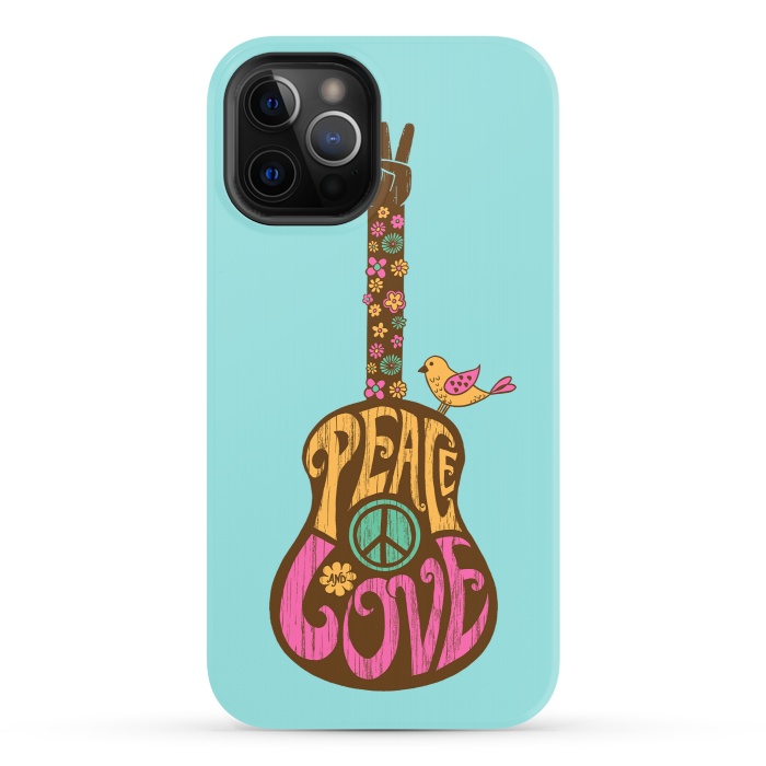 iPhone 12 Pro StrongFit Peace and love by Coffee Man
