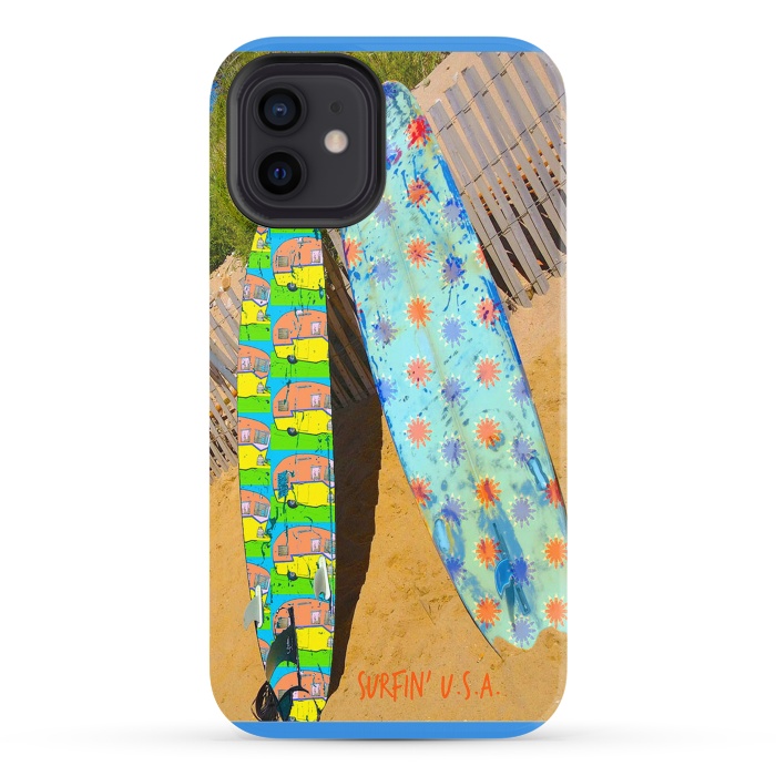 iPhone 12 StrongFit Surfin USA by Bettie * Blue