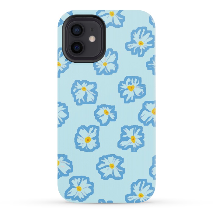 iPhone 12 mini StrongFit Happy Daysies by Bettie * Blue
