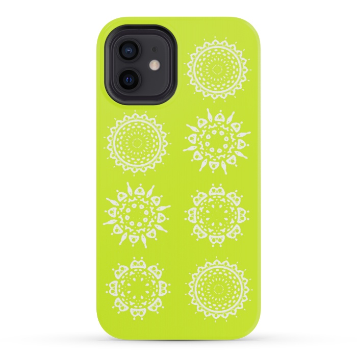 iPhone 12 mini StrongFit Oh Chartreuse! by Bettie * Blue