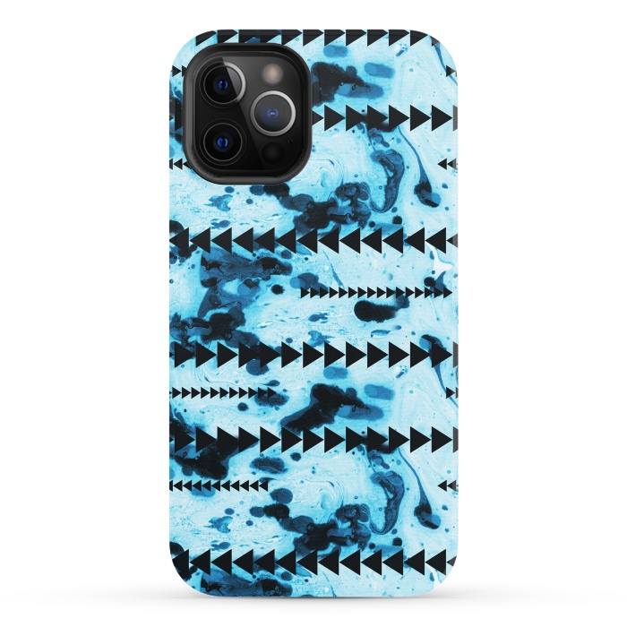 iPhone 12 Pro StrongFit marble stripe by Laura Grant