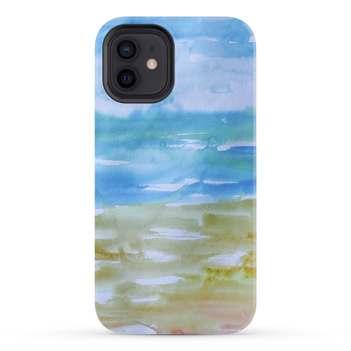 iPhone 12 StrongFit Miami Beach Watercolor #1 by ANoelleJay