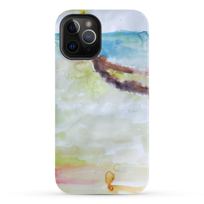 iPhone 12 Pro StrongFit Miami Beach Watercolor #3 by ANoelleJay