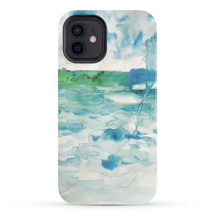 iPhone 12 StrongFit Miami Beach Watercolor #6 by ANoelleJay