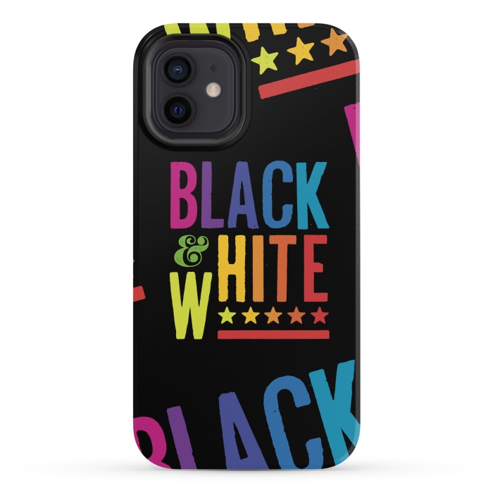 iPhone 12 StrongFit Colorful Black & White by Dellán