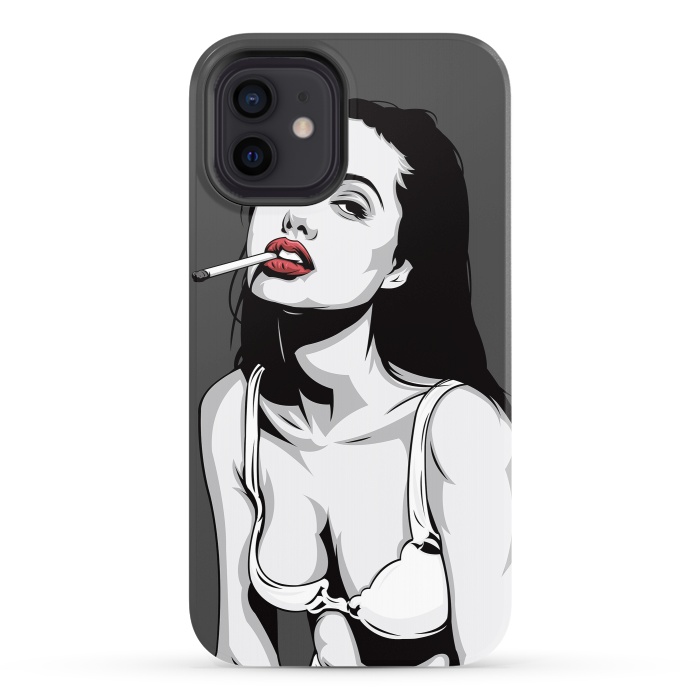iPhone 12 StrongFit Red lips by Roland Banrévi