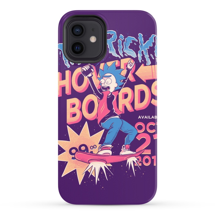 iPhone 12 StrongFit Tiny rick hoverboards by Ilustrata