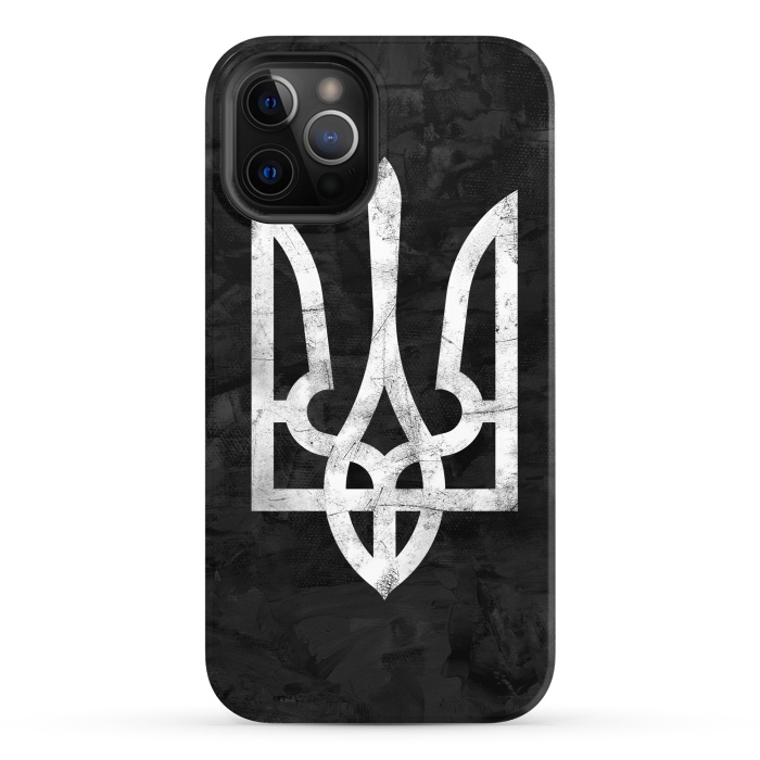 iPhone 12 Pro StrongFit Ukraine Black Grunge by Sitchko