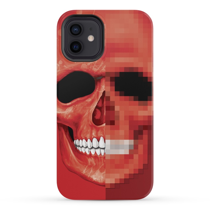 iPhone 12 mini StrongFit Red Skull by Sitchko