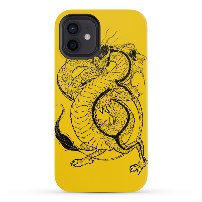 iPhone 12 mini StrongFit Bruce, the Dragon by Draco