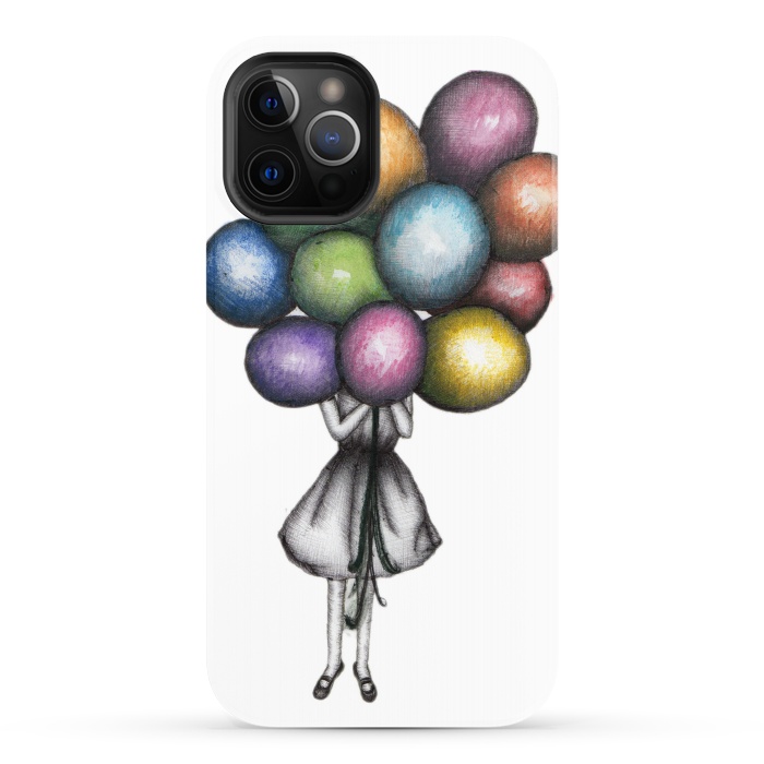 iPhone 12 Pro StrongFit Balloon Girl by ECMazur 