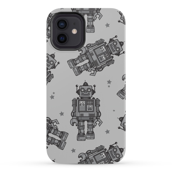 iPhone 12 StrongFit A Vintage Robot Friend Pattern  by Wotto