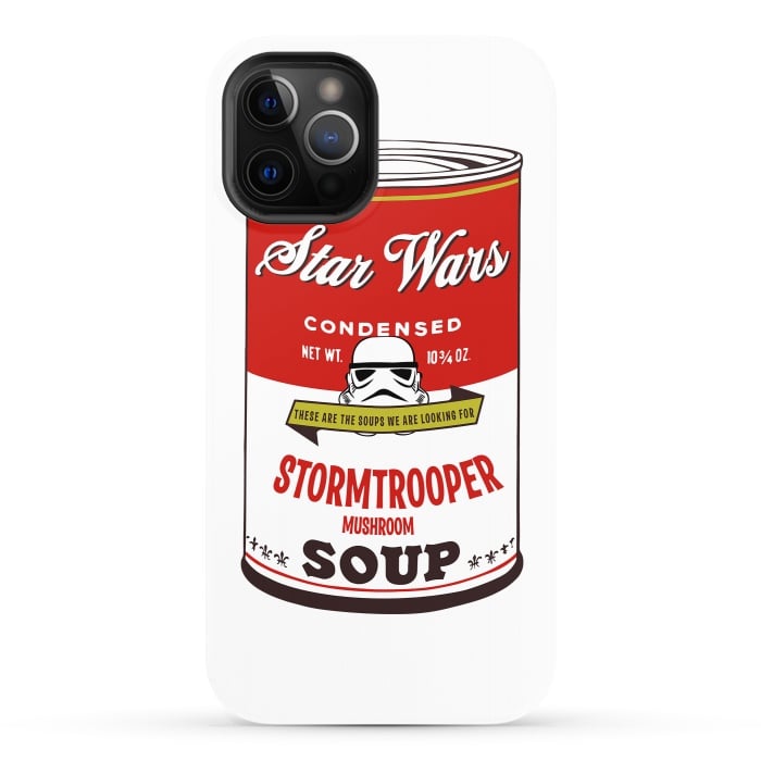 iPhone 12 Pro StrongFit Star Wars Campbells Soup Stormtrooper by Alisterny