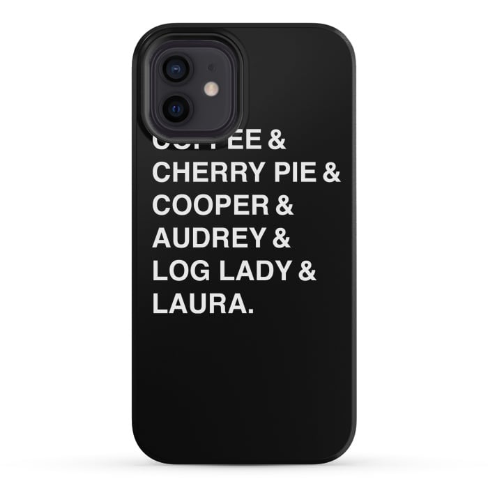 iPhone 12 mini StrongFit Twin Peaks Coffee & Cherry  by Alisterny