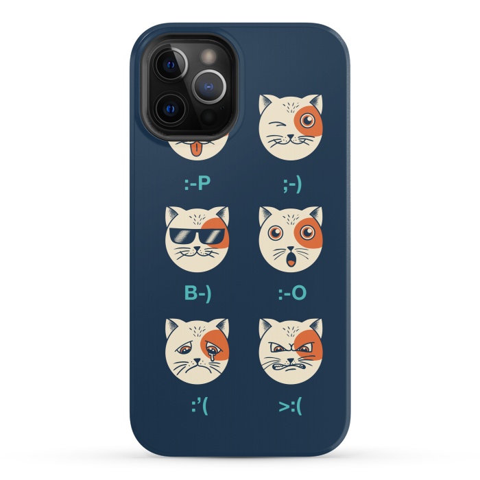 iPhone 12 Pro StrongFit Cat Emoticon by Coffee Man