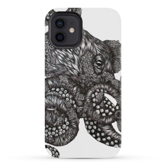 iPhone 12 mini StrongFit Barnacle Octopus by ECMazur 