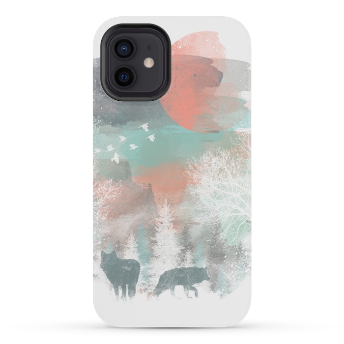 iPhone 12 mini StrongFit Winter Paint by Elizabeth Dioquinto
