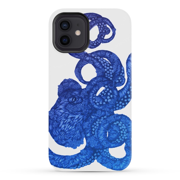 iPhone 12 mini StrongFit Ombre Octopus by ECMazur 