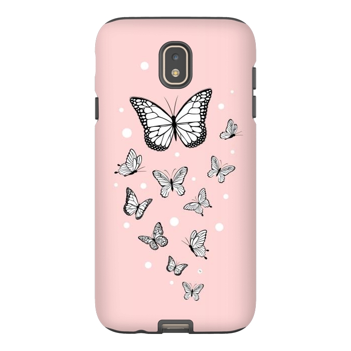 Galaxy J7 StrongFit Pink Butterflies by Martina