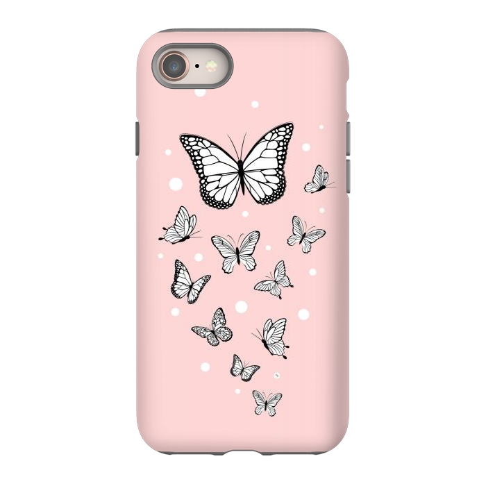 iPhone SE StrongFit Pink Butterflies by Martina