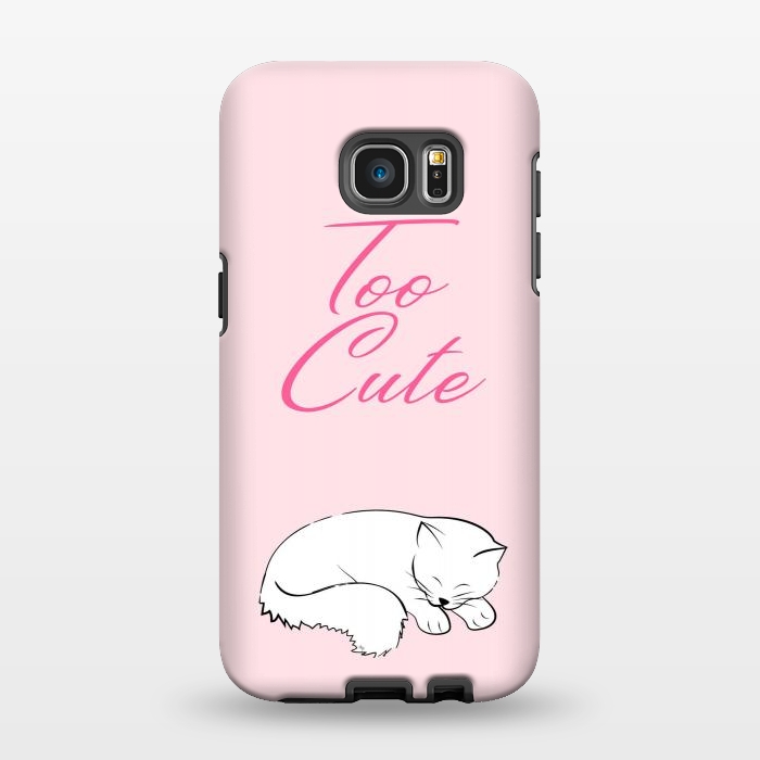 Galaxy S7 EDGE StrongFit Too cute pussy cat by Martina